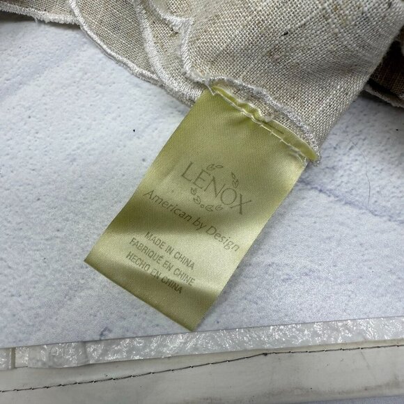 Lenox Tablecloth Christmas Poinsettia Linen Blend Rectangle ~80x57 Scallop Edge - Picture 7 of 7